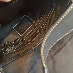 Authentic coach shoulder bag black and gray signature